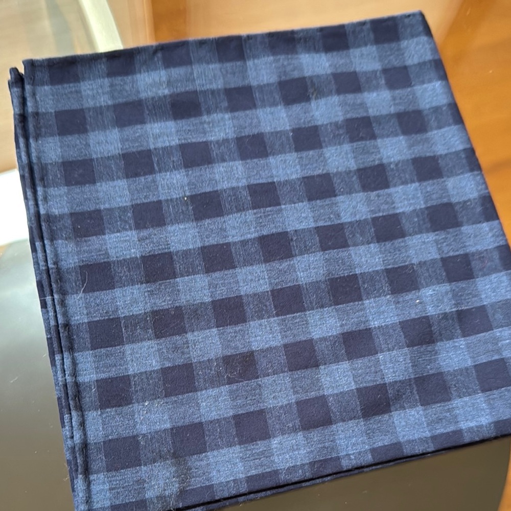 Blue and Black Checkered pocket square